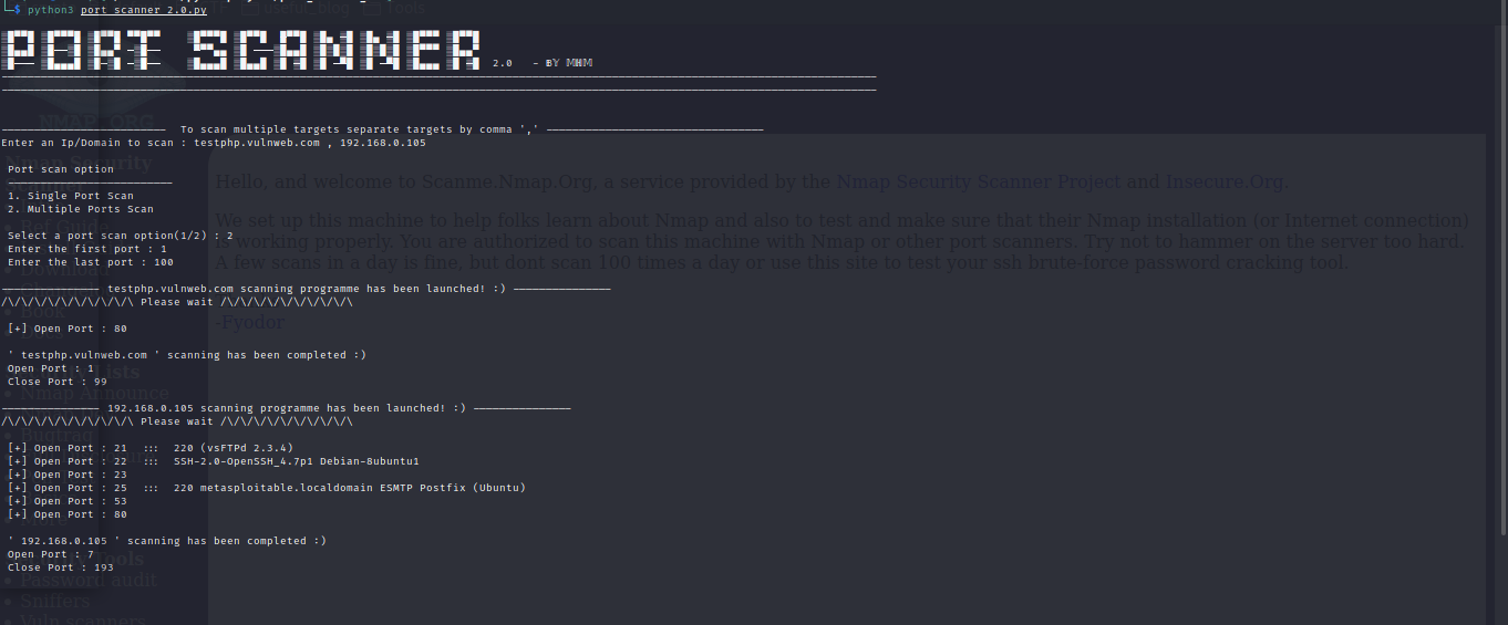 GitHub - mhm-111/port_scanner_2.0: It can perform Multiple Target Scan ...