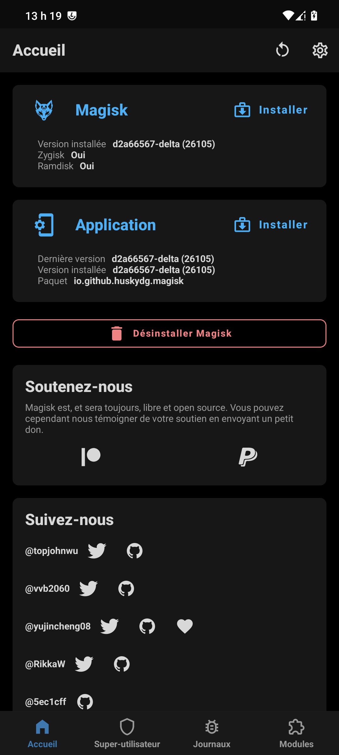Magisk delta looks like regular magisk · Issue #158 · HuskyDG/magisk ...