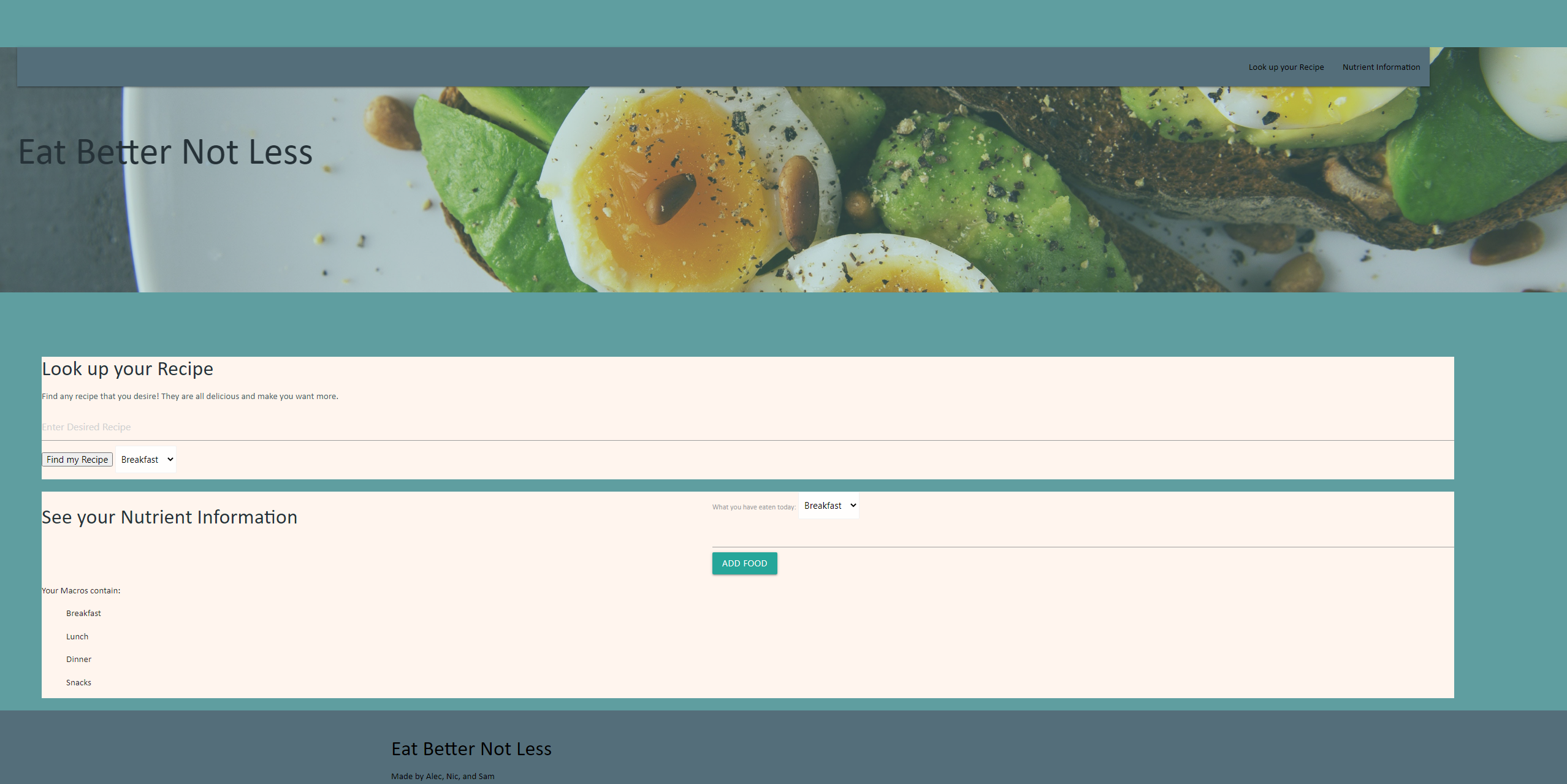 GitHub - Acoleman37/recipe-and-calorie: Look for recipes and track your ...