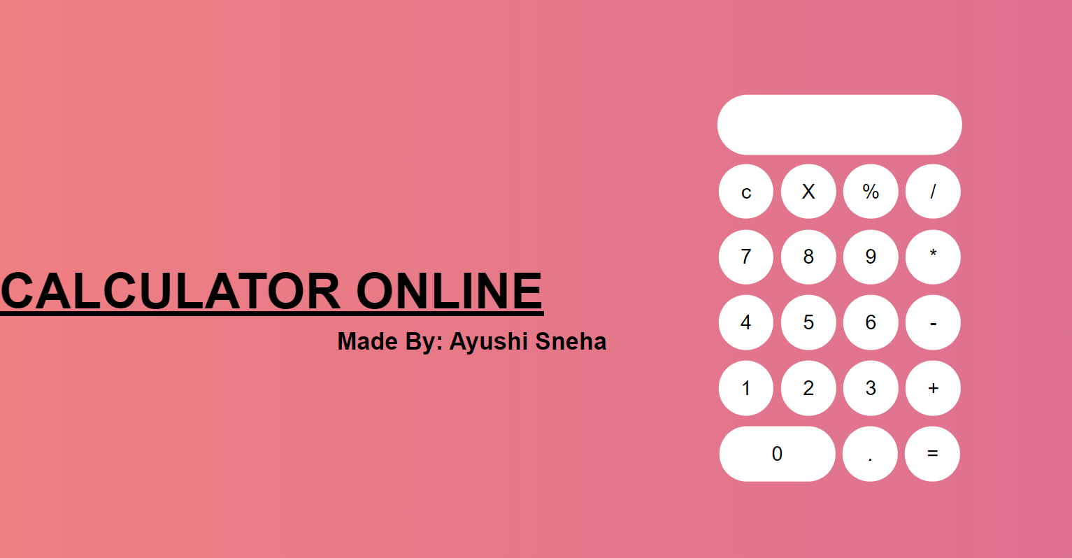 GitHub SnehaAyushi/Calculator Simple Calculator using HTML and CSS