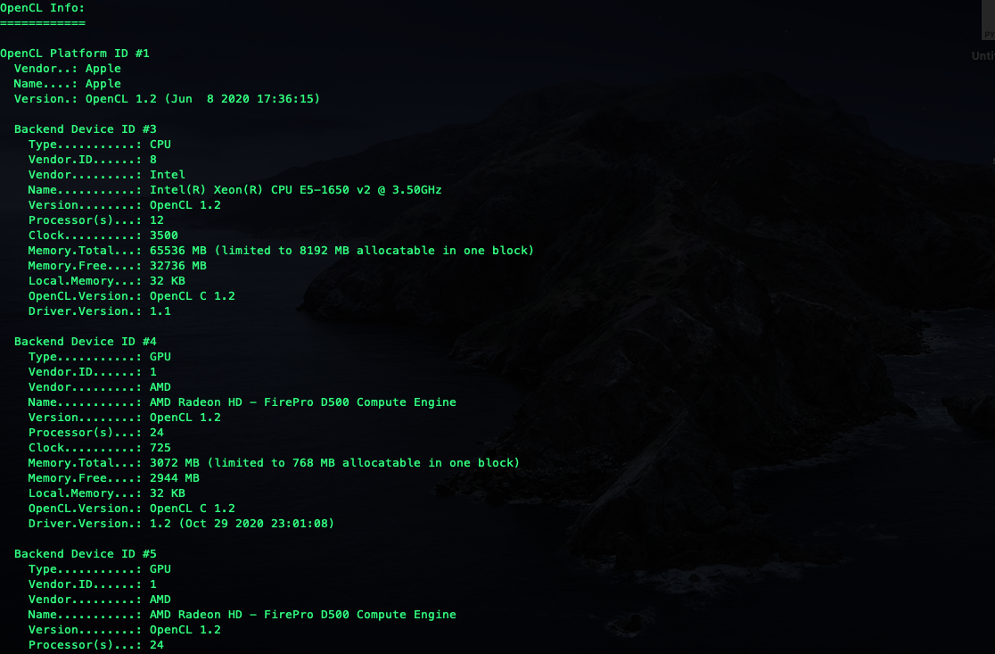 Device IDs being compiled wrong? · Issue 3289 · hashcat/hashcat · GitHub