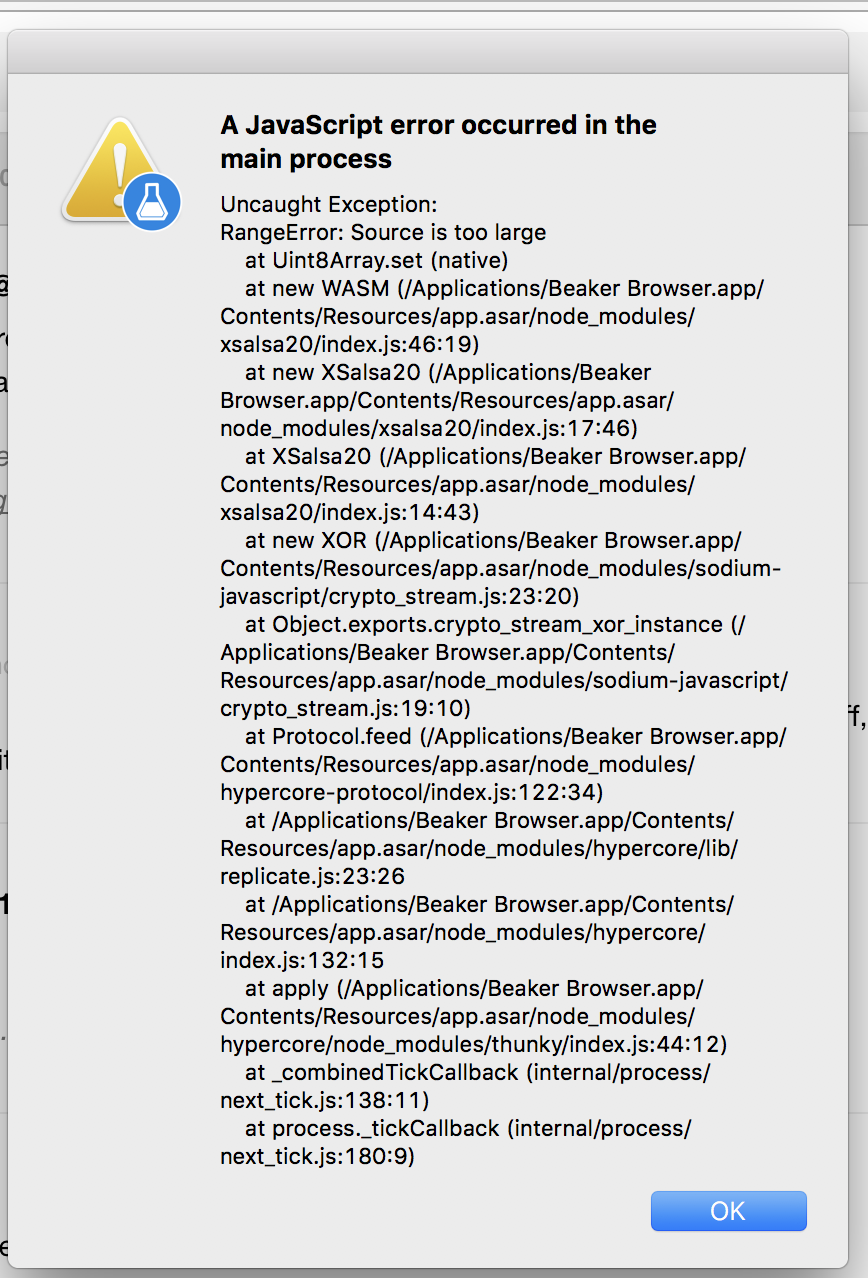 Error while idling rotonde. · Issue #760 · beakerbrowser/beaker · GitHub