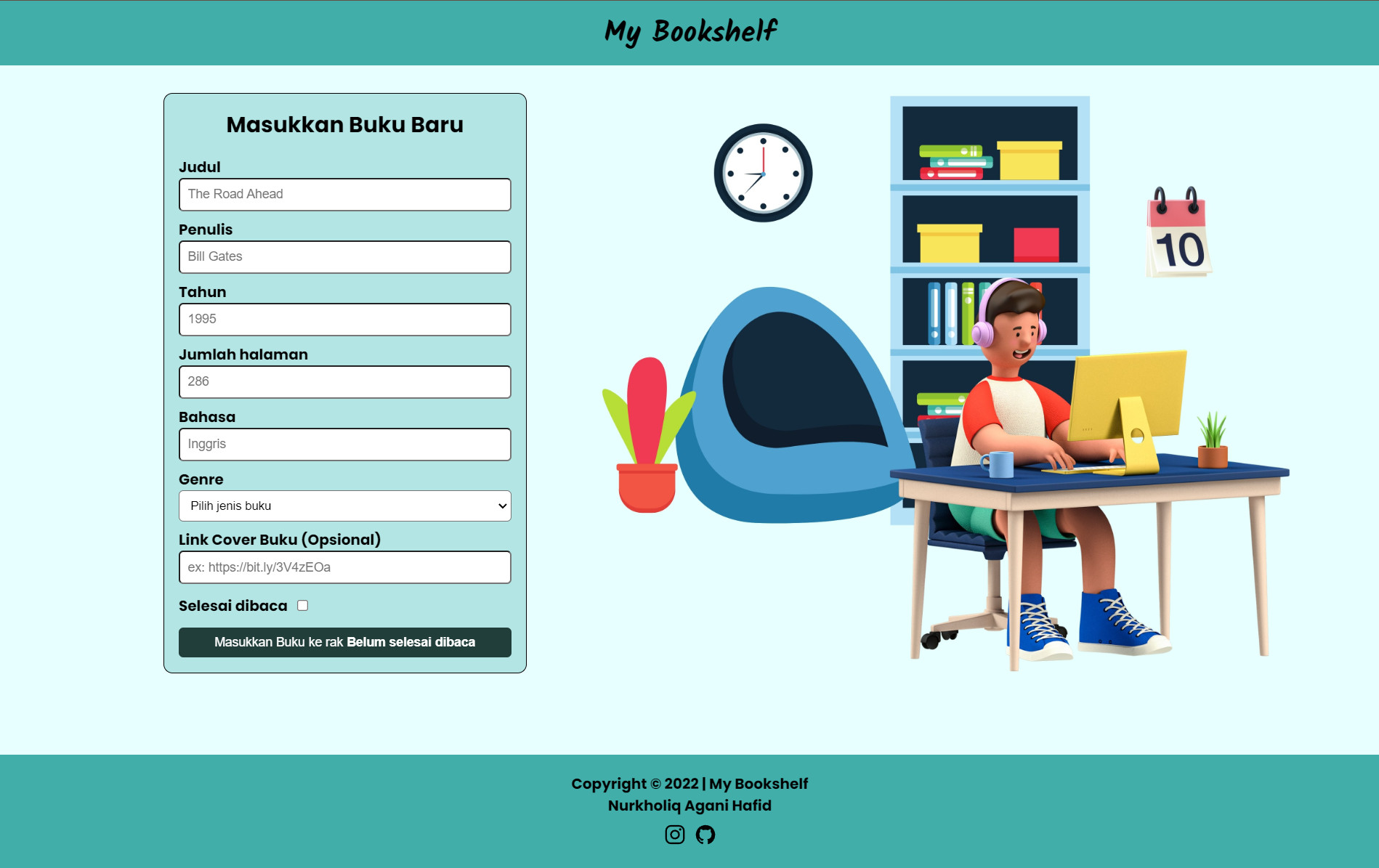 GitHub nurkholiqaganihafid/MyBookshelf Bookshelf Apps is a web