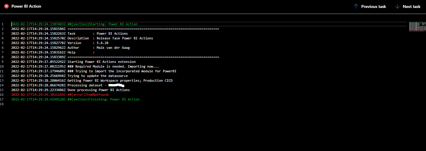 Release Task Power BI Actions: Update dataSource connection · Issue ...
