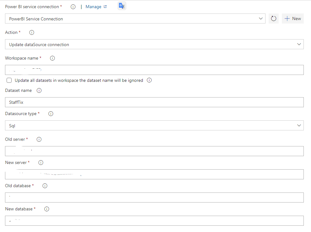 Release Task Power BI Actions: Update dataSource connection · Issue ...