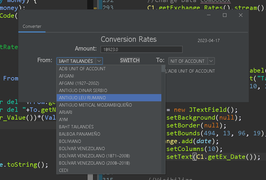 GitHub AlfredAmaya/ConversionCurrencies this is a basic converter