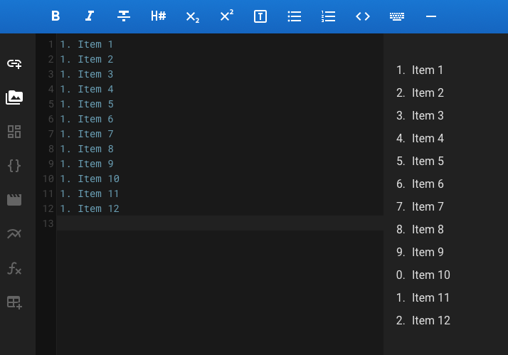 Ordered List Rendering Error in Markdown Editor Preview Pane · Issue ...