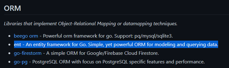 recommend a go orm lib · Issue #3471 · avelino/awesome-go · GitHub