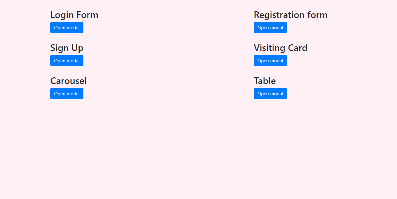 GitHub - savkarepriya/Modals: Some Modal Example With Form, Table, Carousel