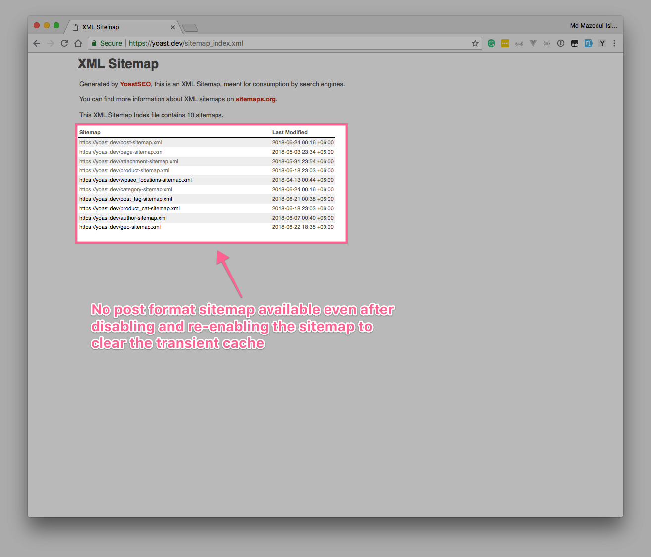 wrong toggle button behavior in post format taxonomy issue 10119