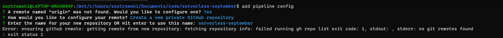 [Issue] Error on `azd pipeline config` : no git remotes found · Issue ...