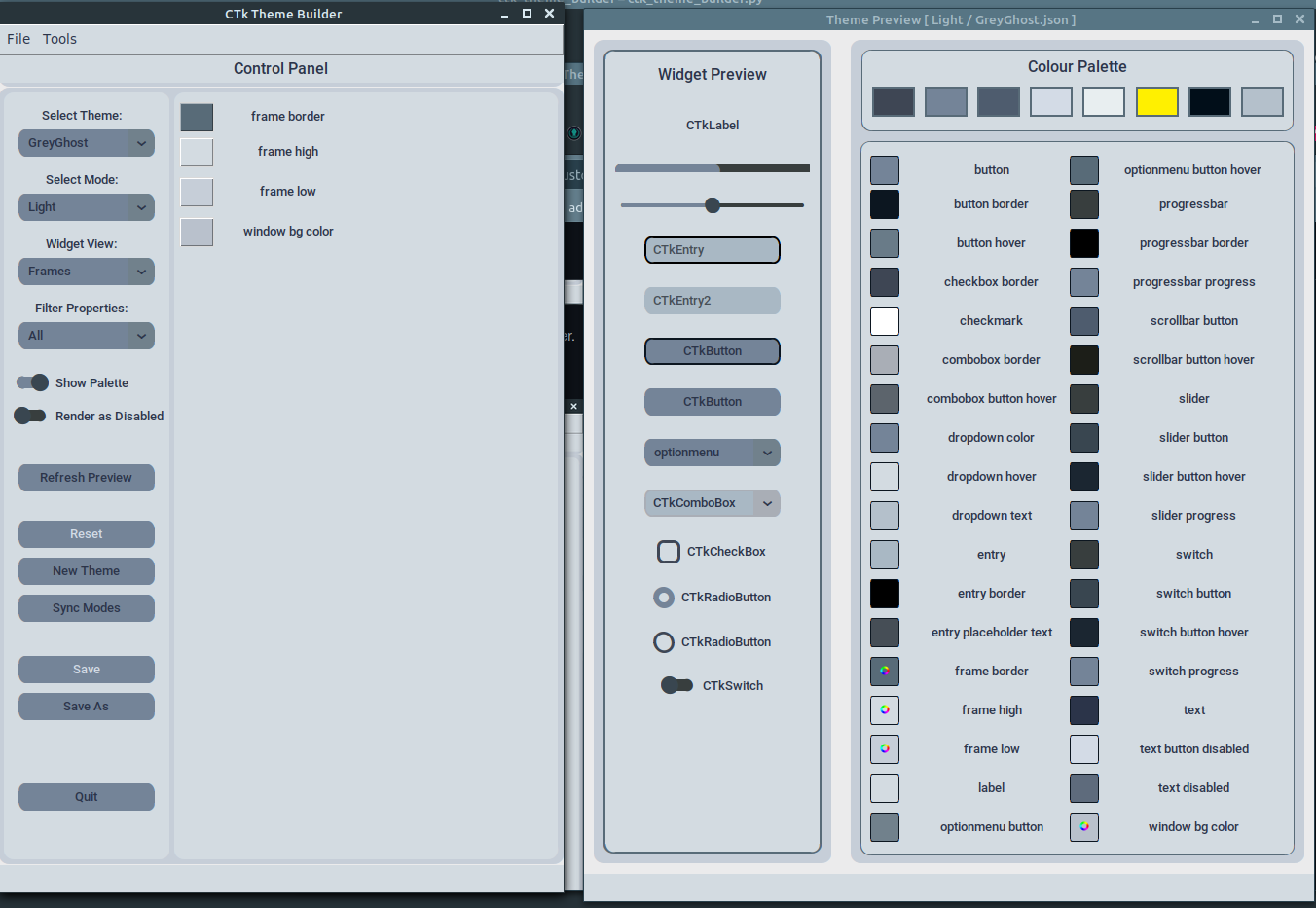 Themes · TomSchimansky CustomTkinter · Discussion #548 · GitHub