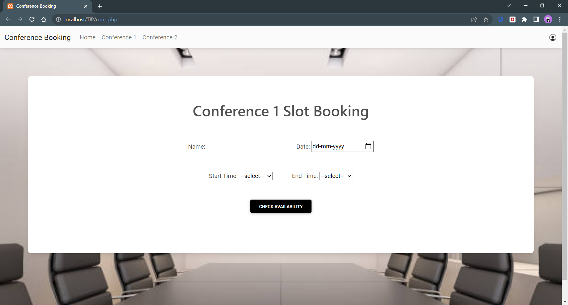 GitHub - divya-chhoriya/Conference-Booking: Assignment