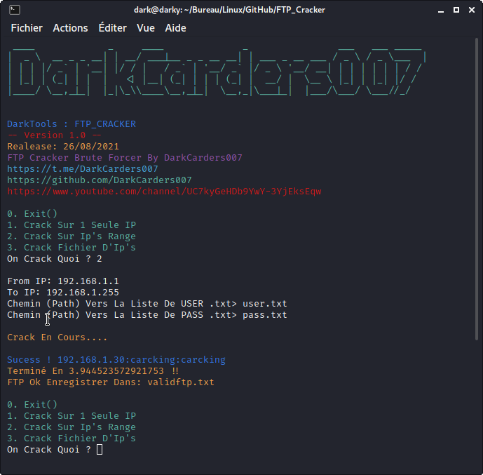 GitHub - DarkCarders007/FTP_Cracker: Python Tool for crack ftp server