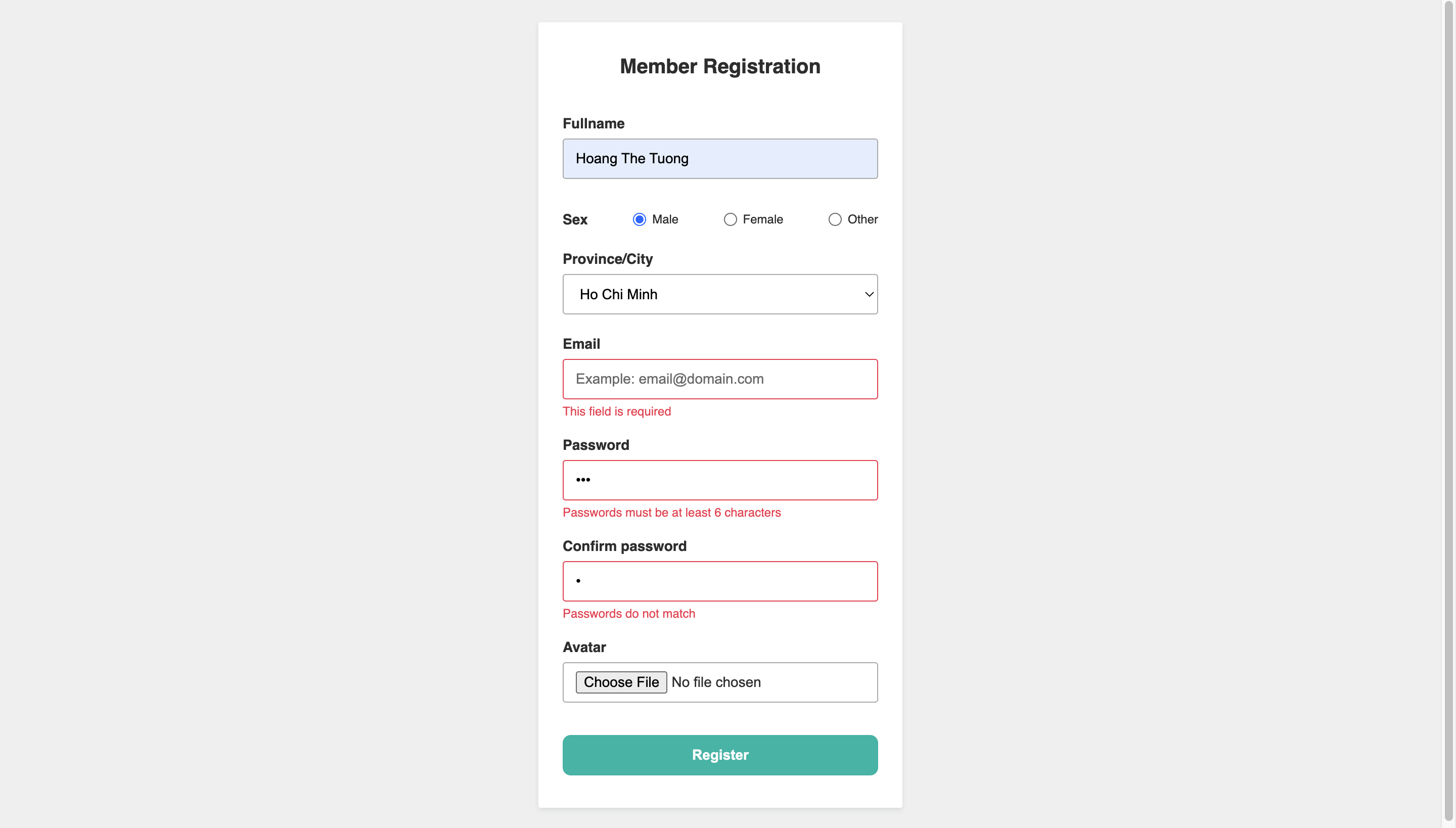 GitHub - HTTuong/Form-Validation