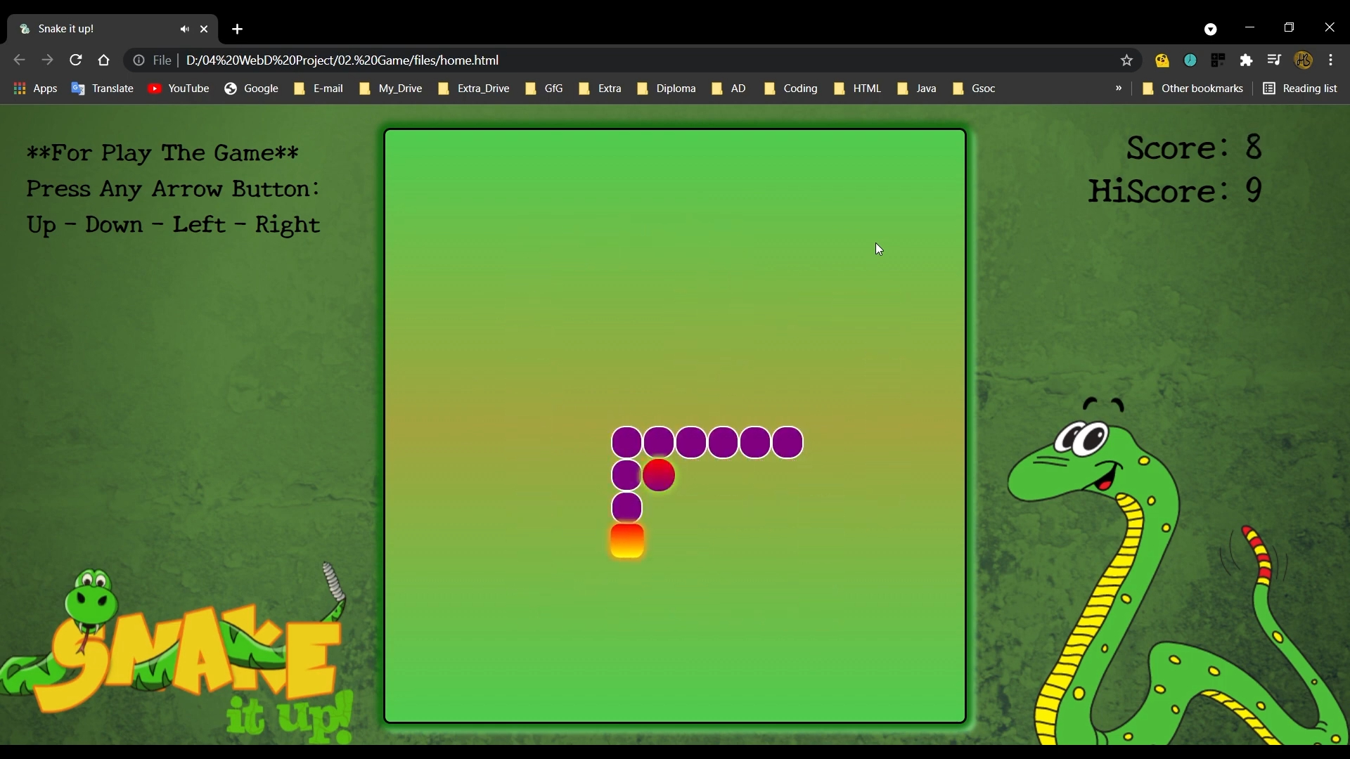 VideoScreenshot--YouTube-SnakeGame-0’42”