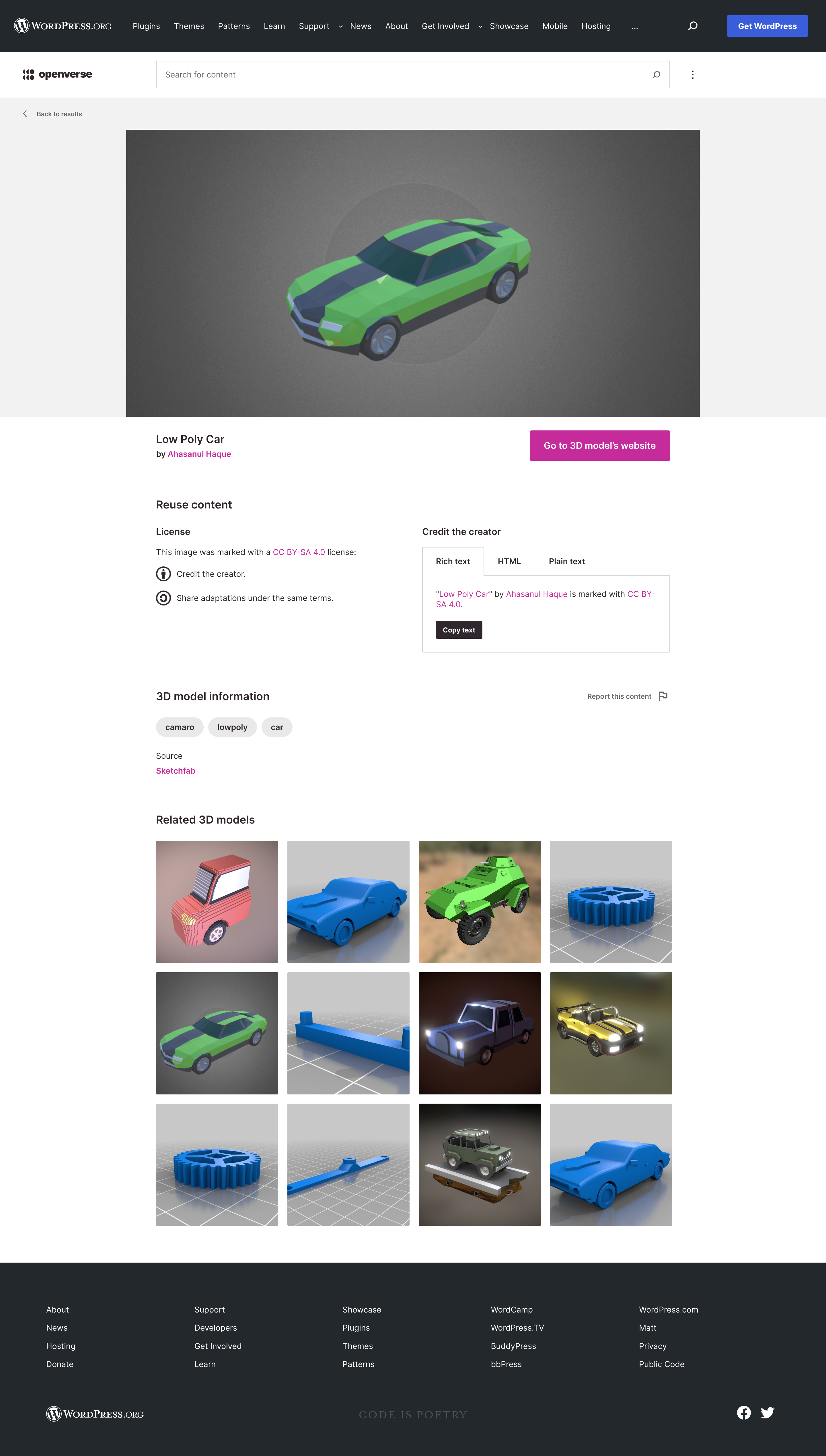 Single result : Page  3D model