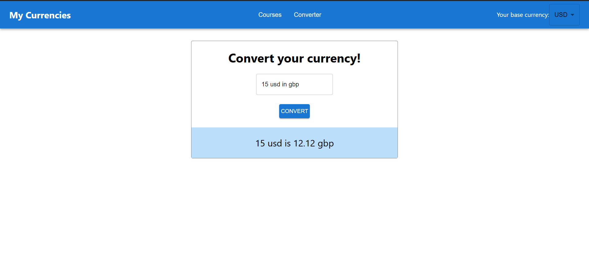 GitHub YanMSH/mycurrencies Currencies converter. Built on React