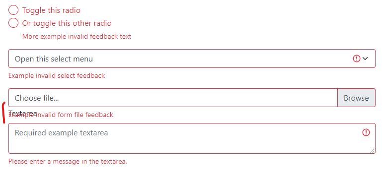 Custom file picker validation message overlaps any following content ...