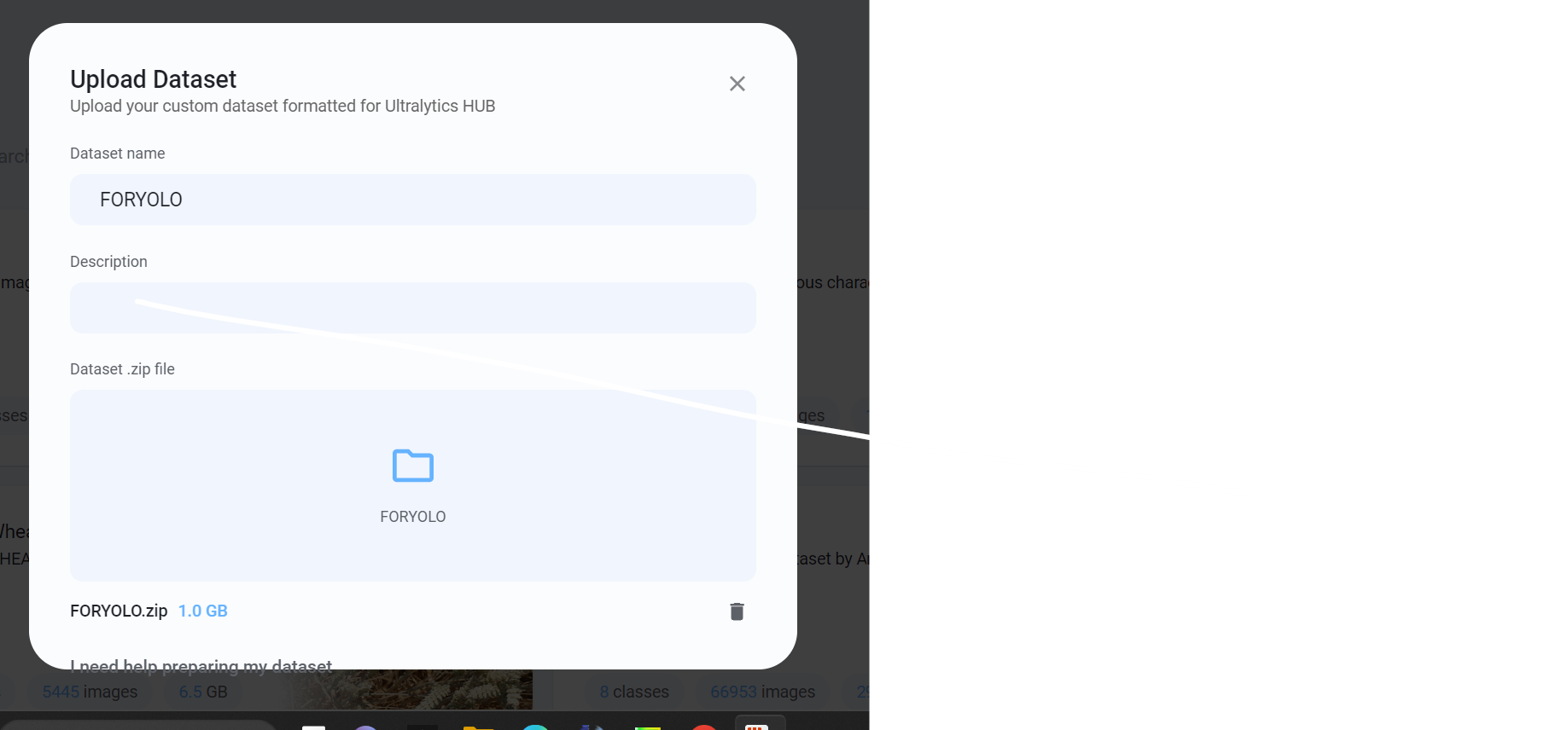 Create Button Missing in Dataset Uplaod · Issue 250 · ultralytics/hub