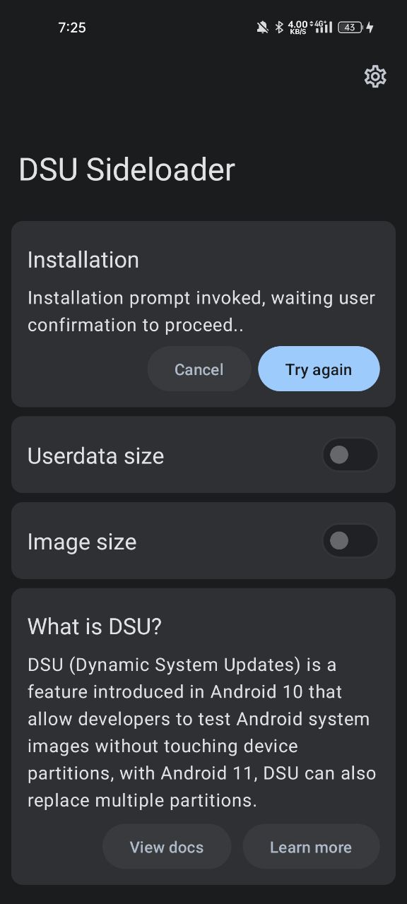 Stuck at Installation 路 Issue #63 路 VegaBobo/DSU Sideloader 路 GitHub Stuck at Installation 路 Issue #63 路 VegaBobo/DSU Sideloader 路 GitHub
