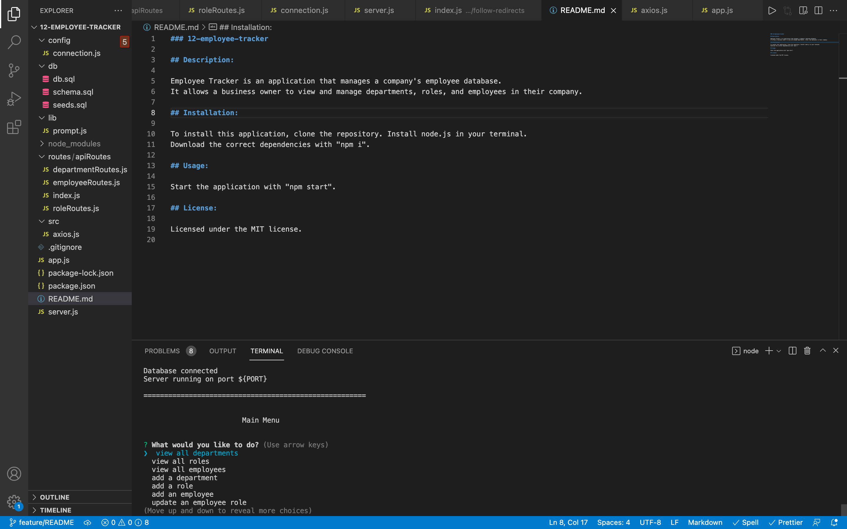 GitHub - Tianajohn98/12-employee-tracker
