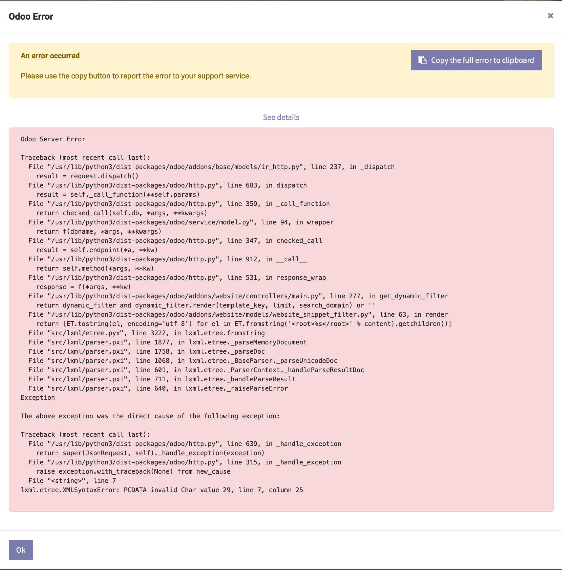 [14]: Web Editor: error when using "Dynamic Products" block · Issue ...