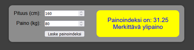 GitHub - dmiky-xamk/Painoindeksilaskuri: Sovellusohjelmointi 1, työ nro. 1