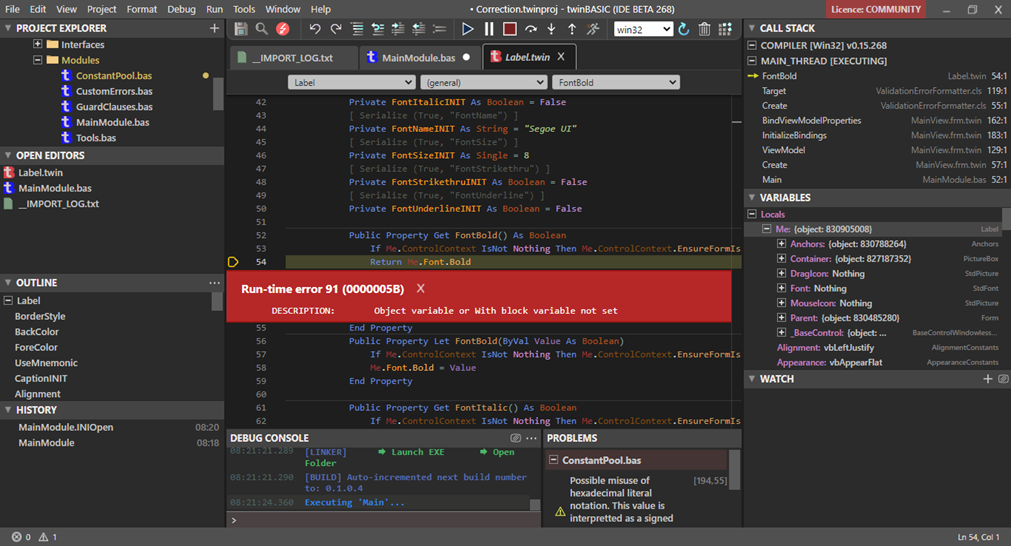 Label Control does not fully instantiate on a form · Issue #1525 ...