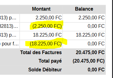 Invoice Receipts show a negative sign (-) for negative values · Issue ...