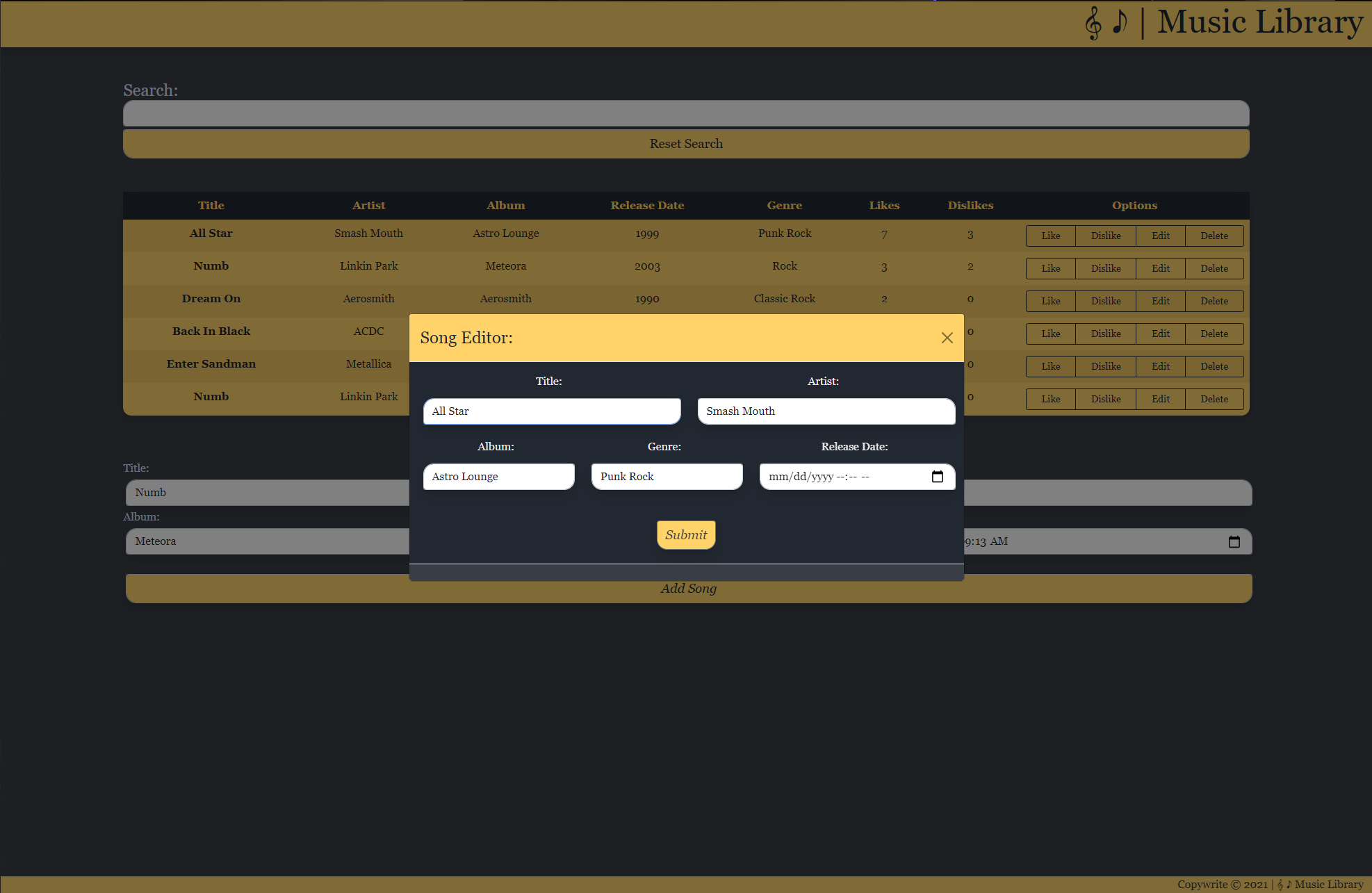 GitHub - Matt-T977/Music-Library: The music library is an application ...