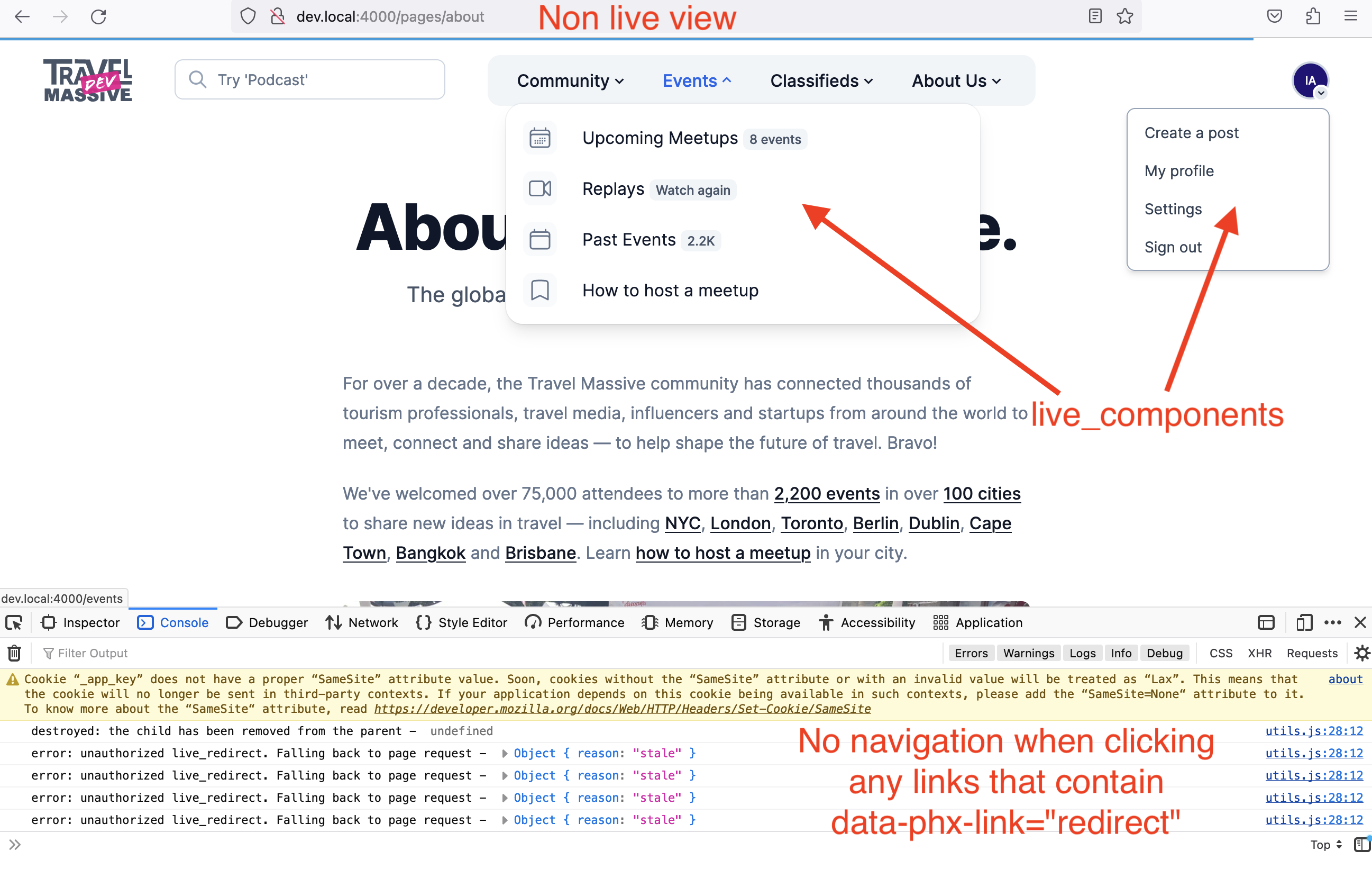 Unauthorized live_redirect when using `live_render` inside a nonlive