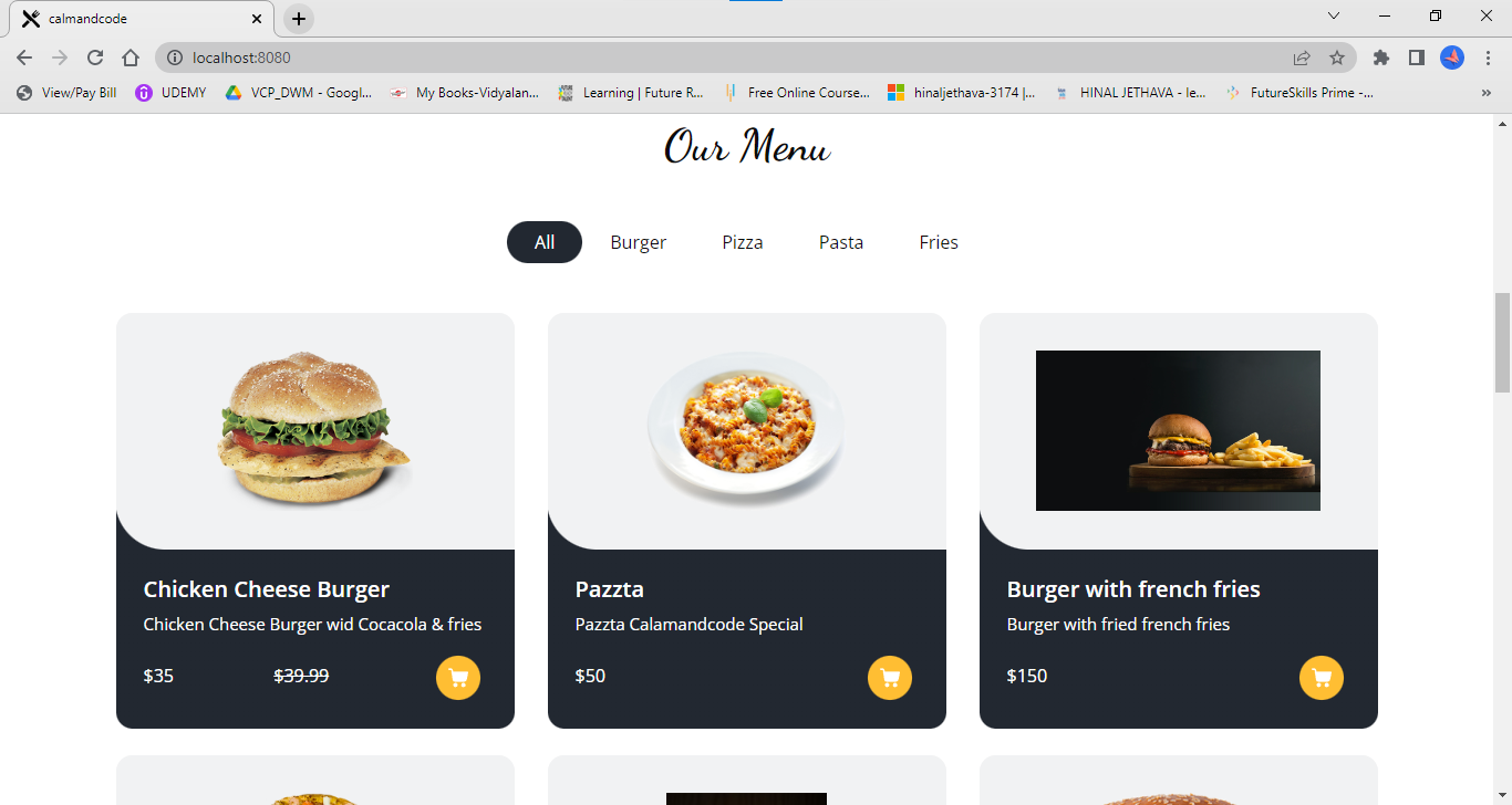 GitHub - Hinal0101/Calamandcode: A complete fast food website with ...