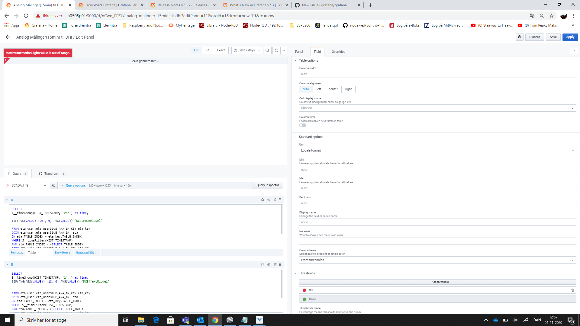 Using Local format in "Field Unit" gives a MaximumFractionDigits value ...