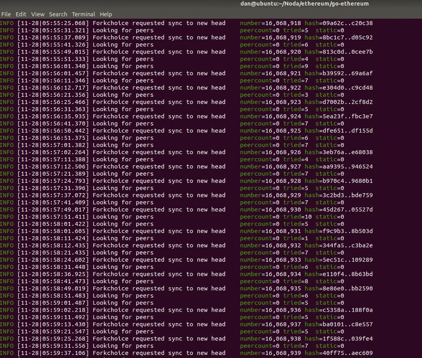 Geth full sync does not find peers · Issue #26271 · ethereum/go-ethereum