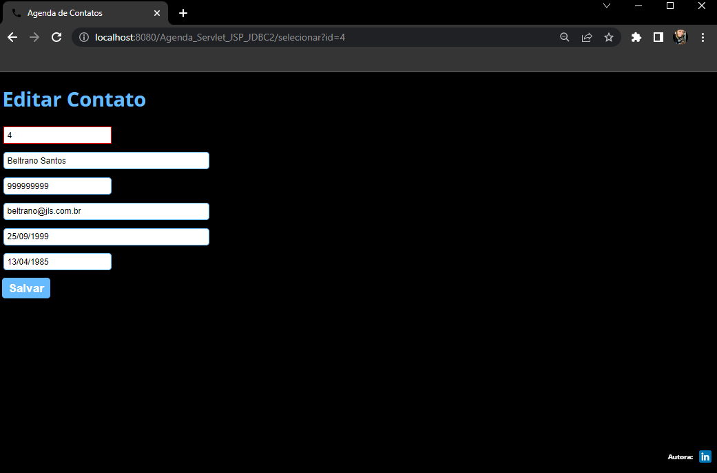 GitHub - JuhLima85/Servlet_JSP_JDBC: Java Web - Agenda de contatos · GitHub