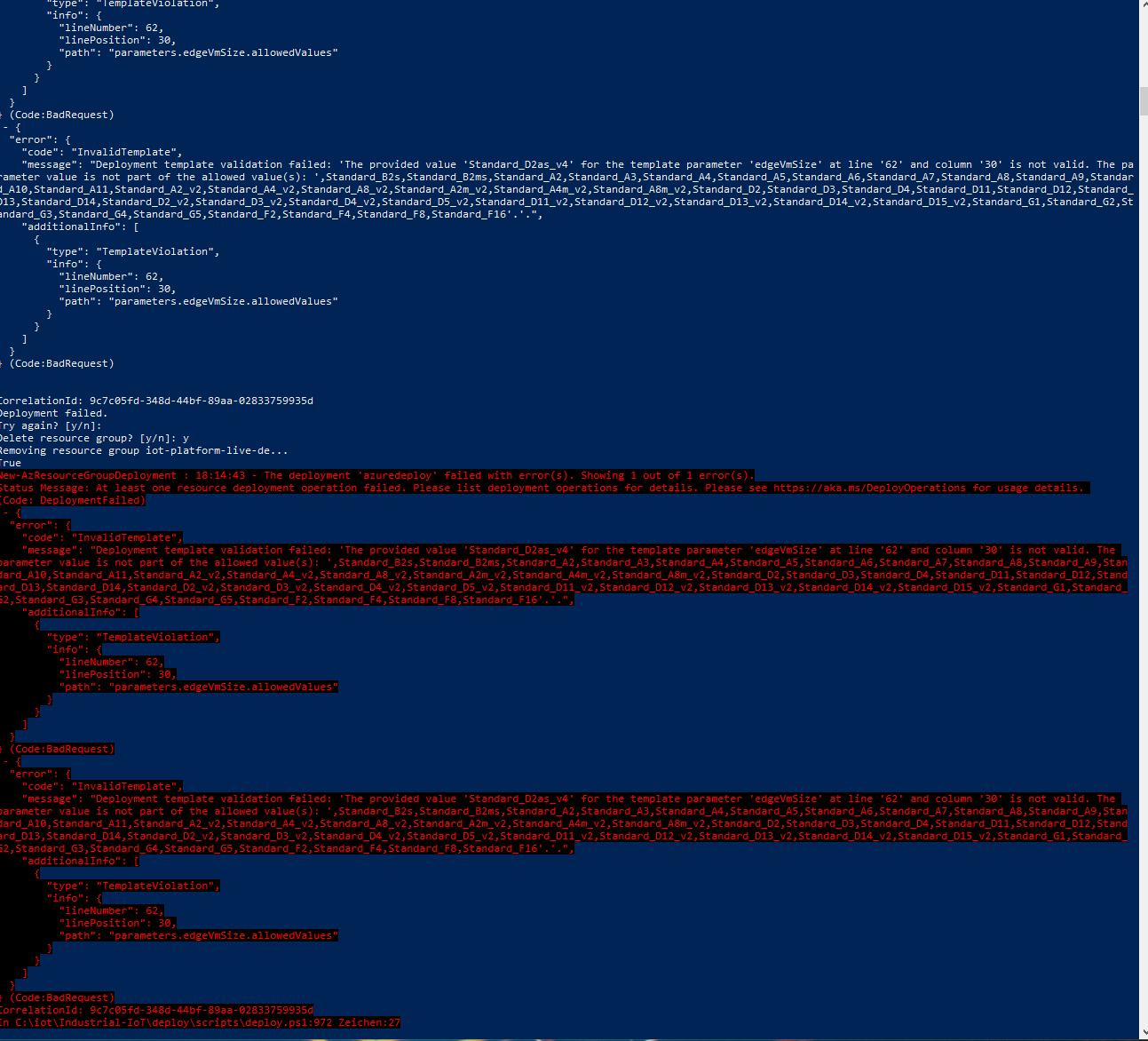 Deployment Script error - Release 2.8.0 - 