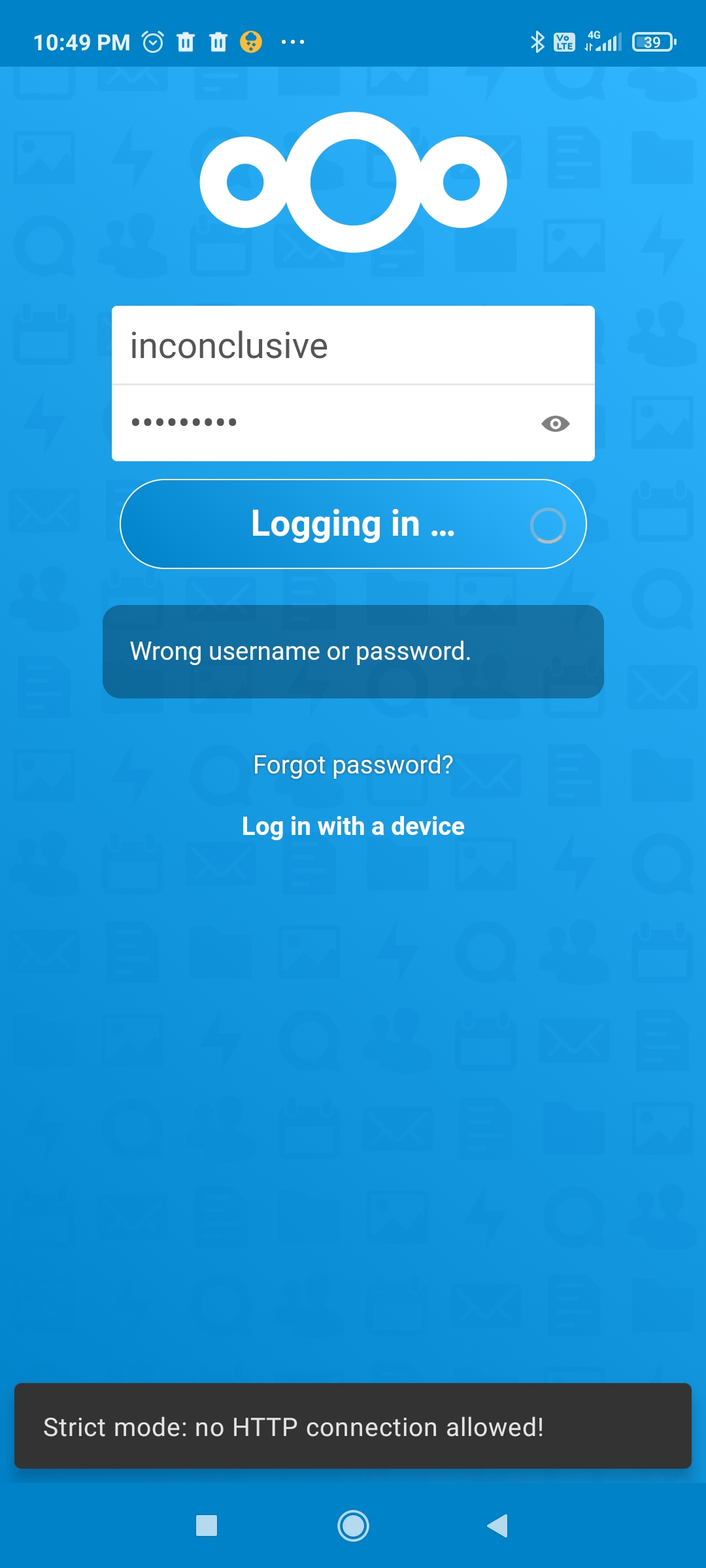 Nextcloud Android App can't connect, crashes afterwards · Issue #8920 ...