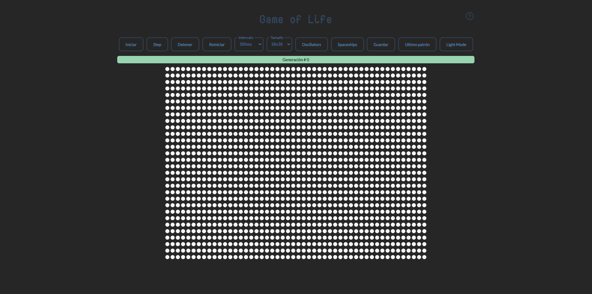 GitHub - LuiscEscalona/react-game-of-life: Conway's game of life