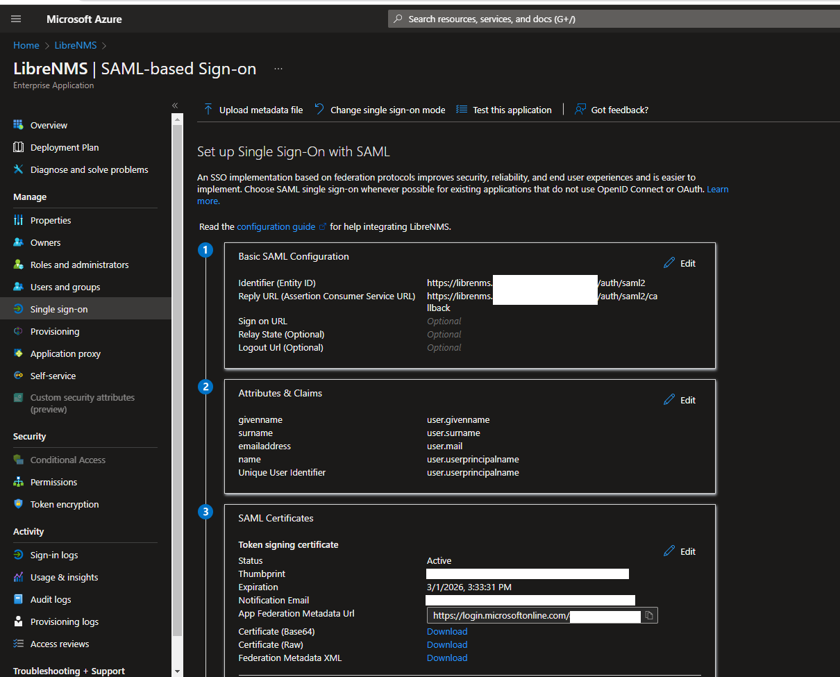 LibreNMS-SAML-Azure 