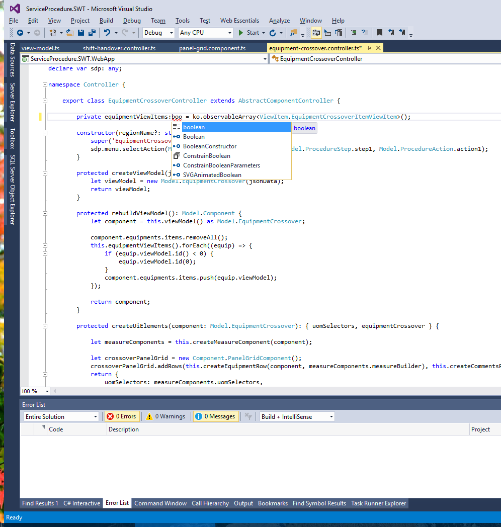 VS 2015 and 2017 intellisense for typing not working after version TS 2 ...
