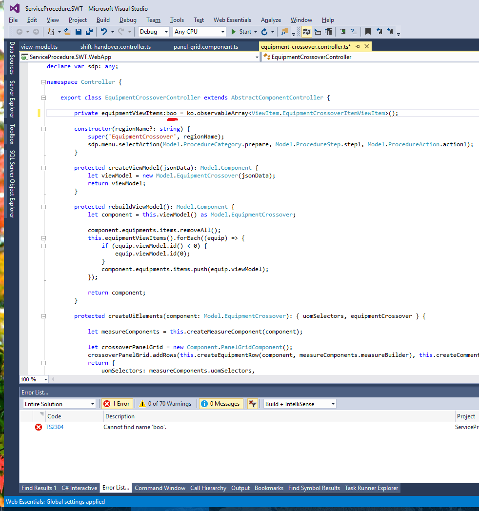 VS 2015 and 2017 intellisense for typing not working after version TS 2 ...