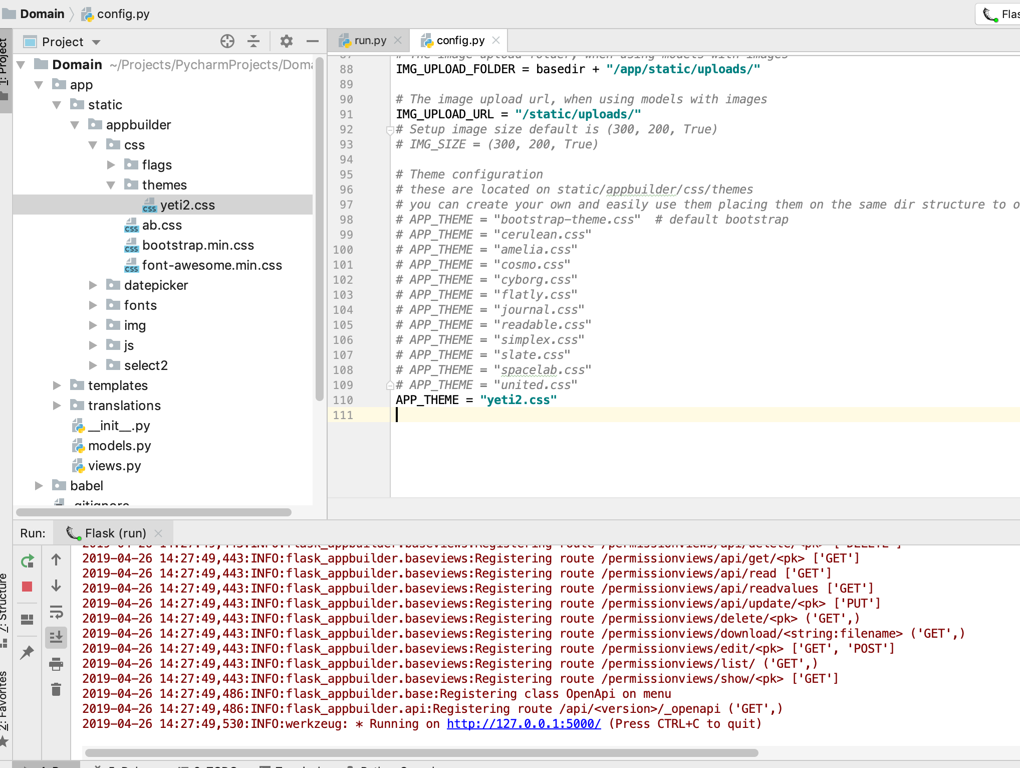 Custom css file is not in effect · Issue 964 · dpgaspar/Flask