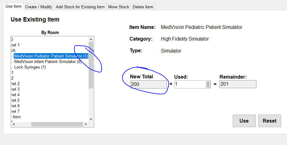 Bug - Manage Inventory - Use Inventory - Using Inventory adds items ...