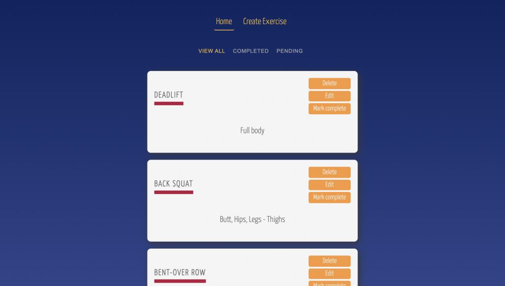 GitHub - kubiakanna/exercise-tracker: 💪 Custom exercise planner and tracker