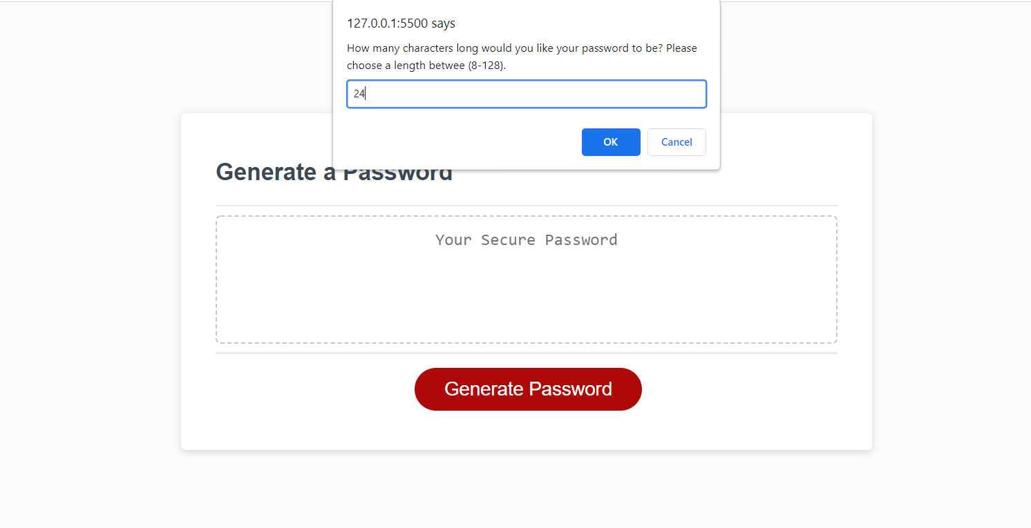 GitHub - TylerBYeager/password-generator: modified starter code to ...