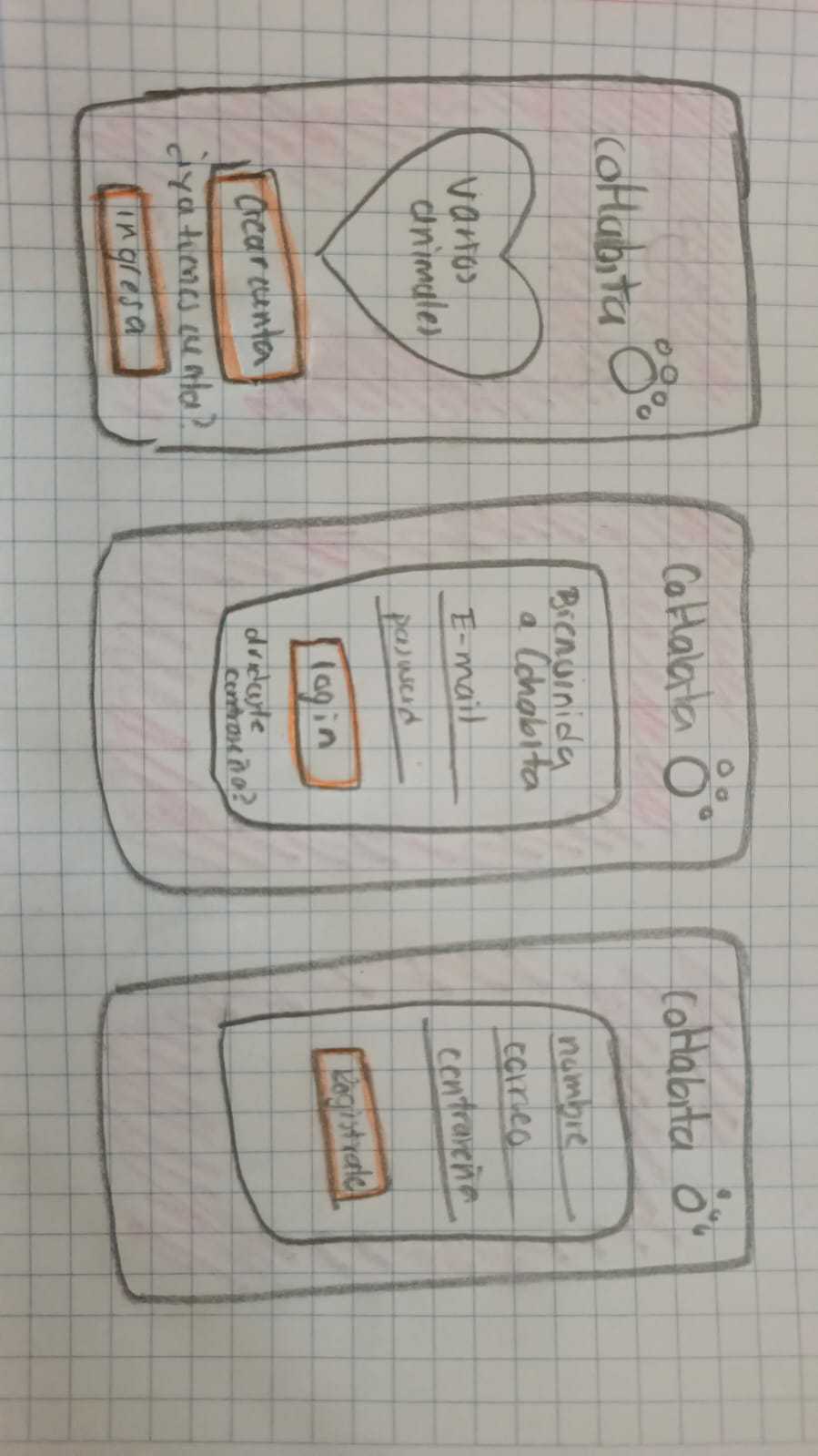 Prototipo de baja fidelidad cohabita