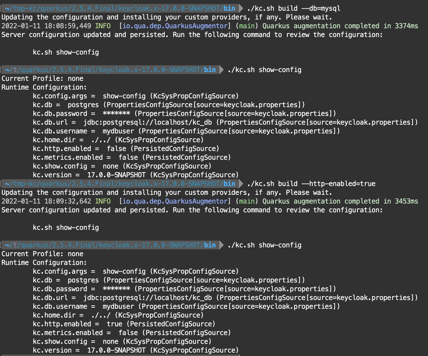 Dist.X ShowConfig does not show always the right applied configuration · Issue 9525