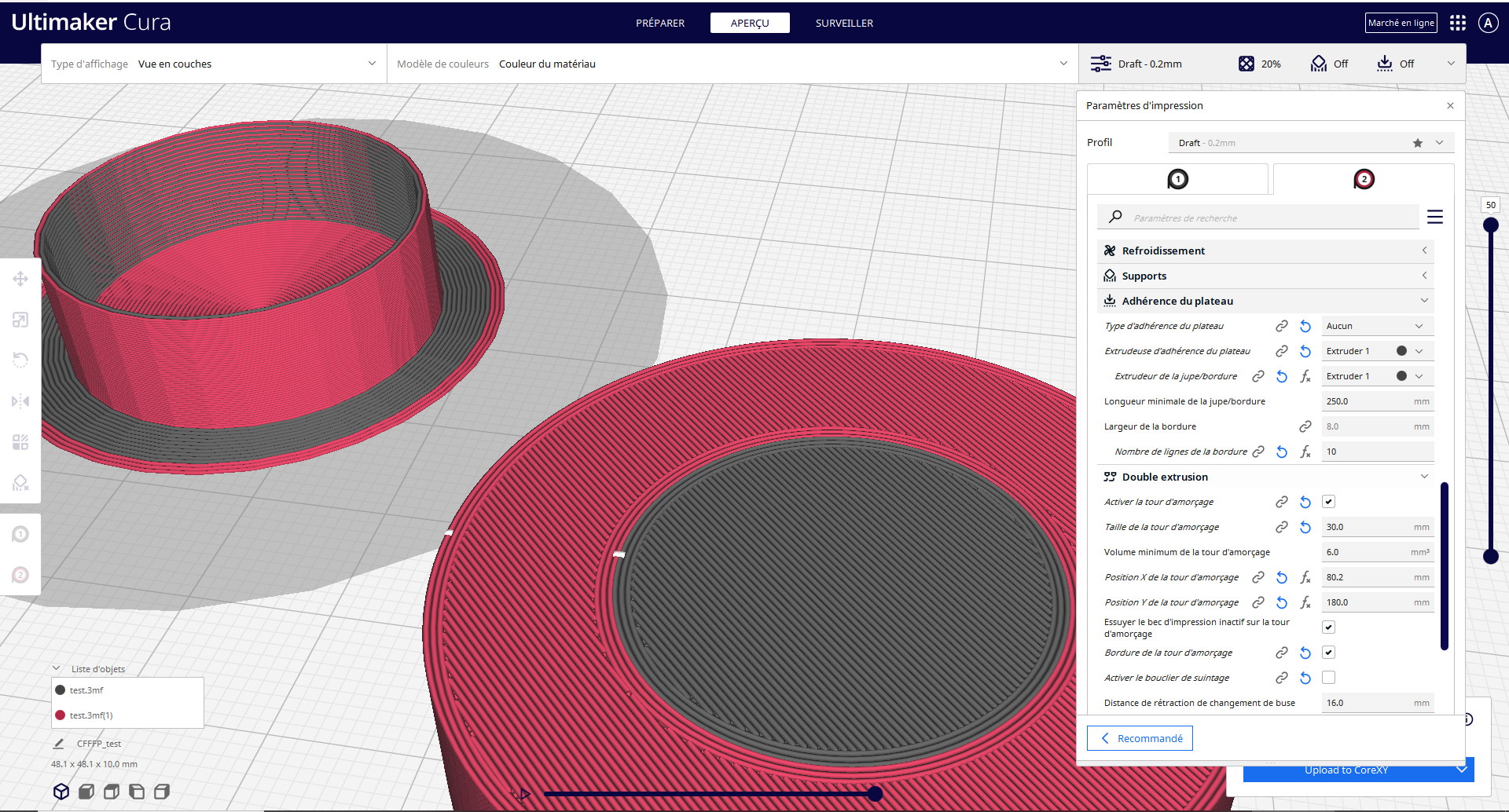 Dual extrusion one extruder prints only even layers of the prime tower