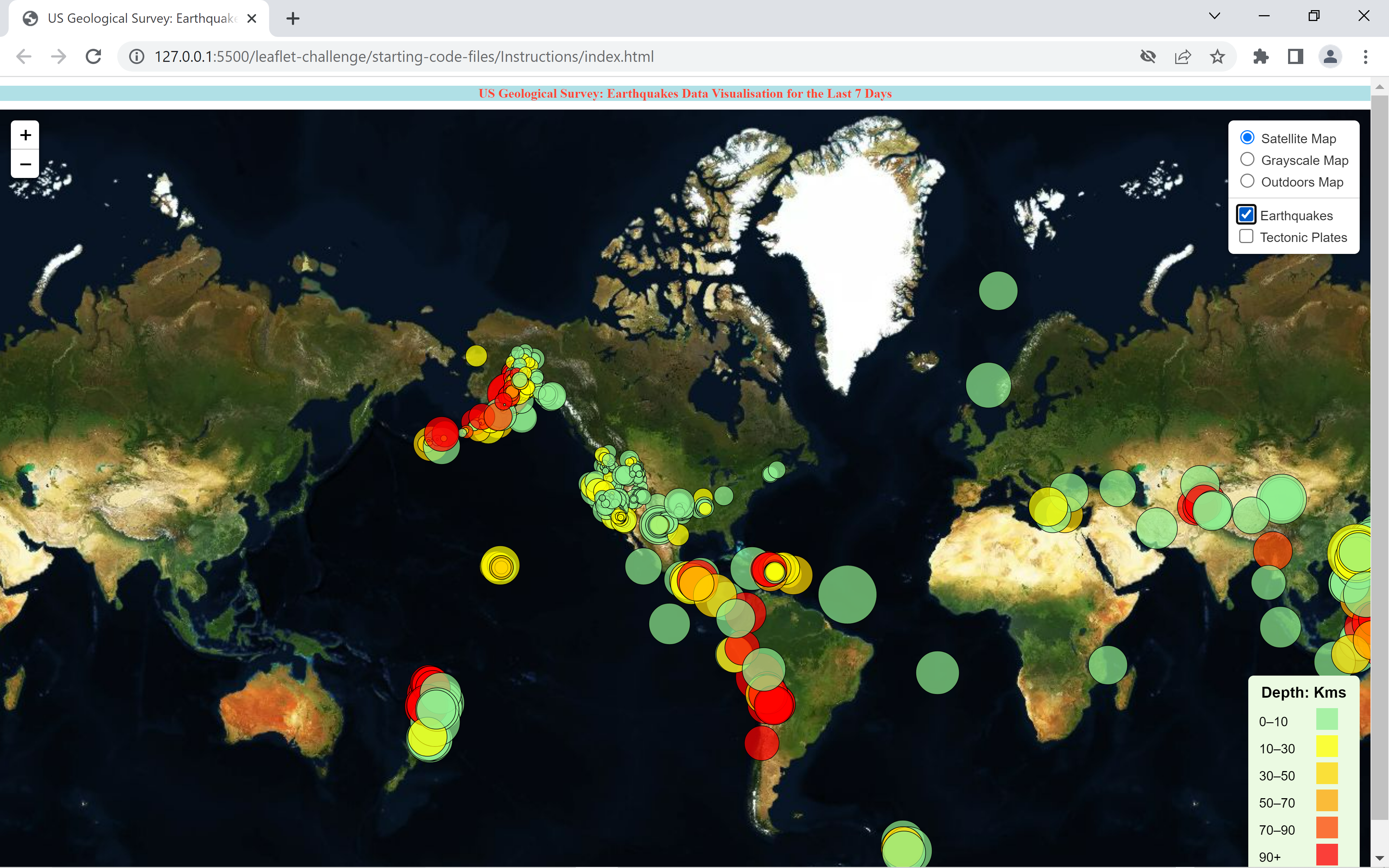 GitHub - MikeMurf/leaflet-challenge: Analysis and visualisations of ...